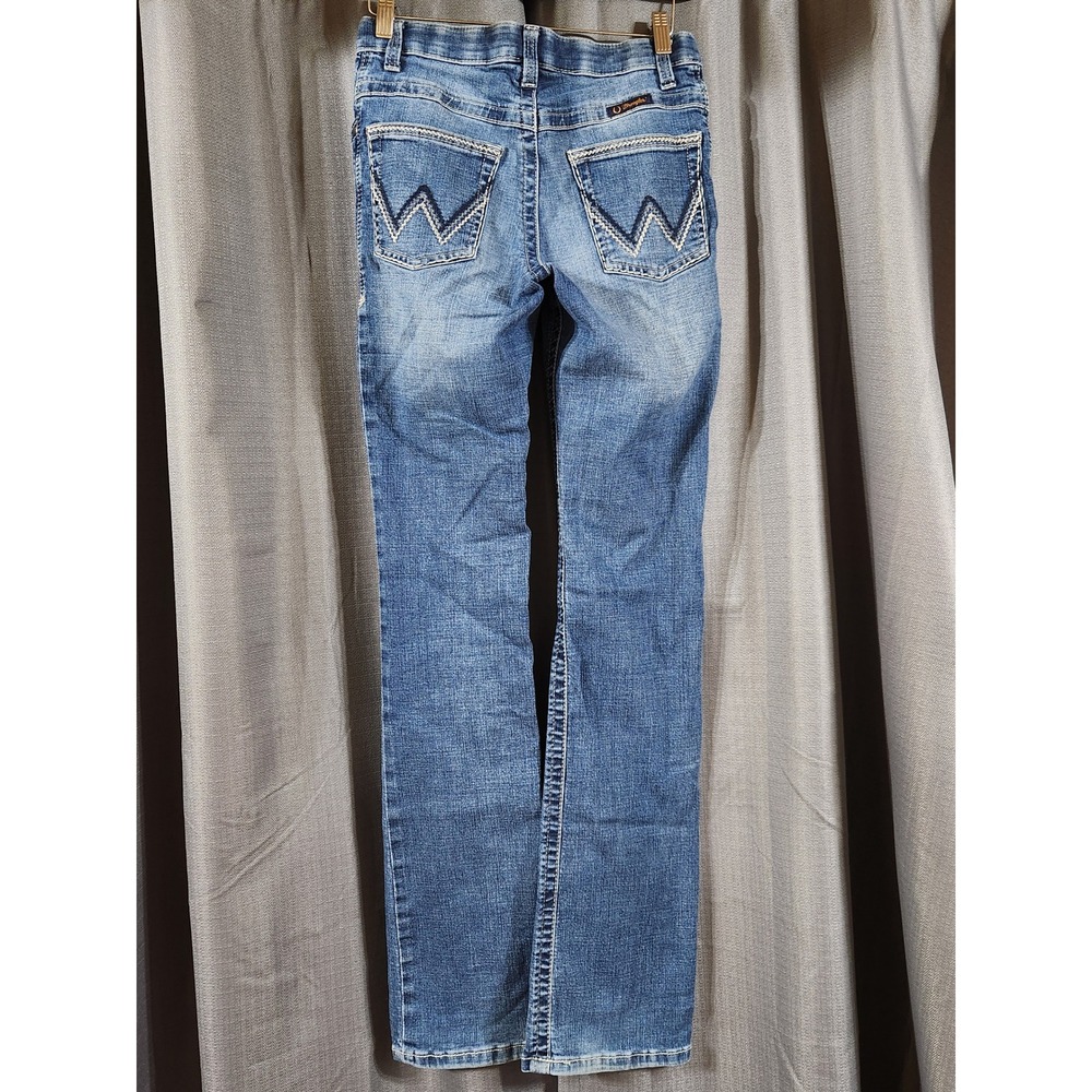 Wrangler Willow Ultimate Riding Jeans Women 28x34 Mid Rise Bootcut Medium Wash - Picture 3 of 7